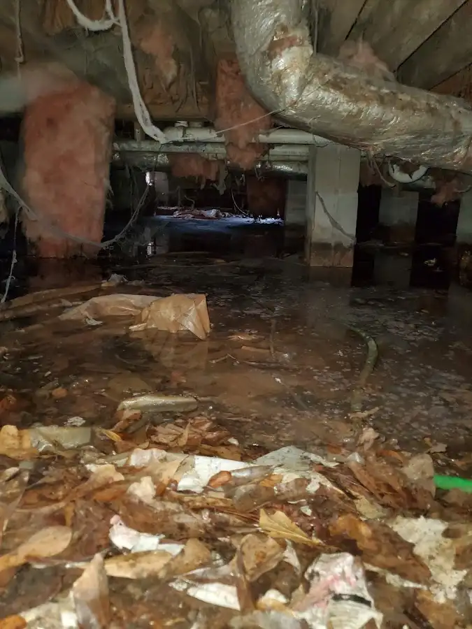 Crawl space flood assessment for Commercial Water Damage Restoration in Pennsville