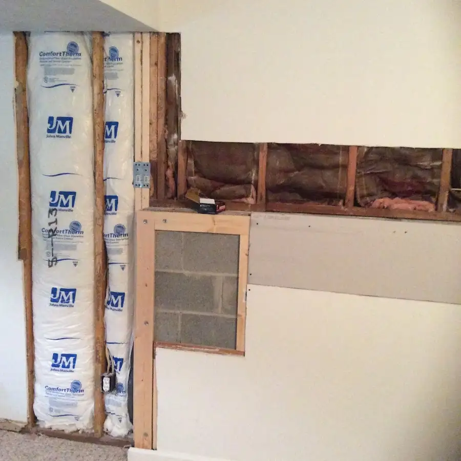 Wall insulation replacement during Contents Cleaning & Restoration in Pennsville